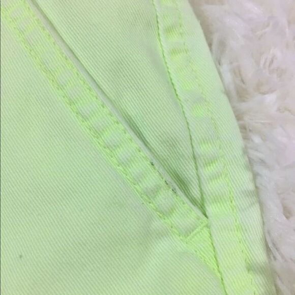 J. Crew Pastel Neon Lime Green Shorts 00 - Picture 7 of 7